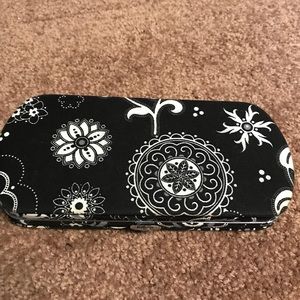 Thirty One Black & White Floral Hinged Wallet
